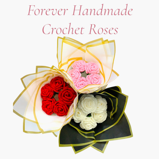 Valentines Day Crochet Roses