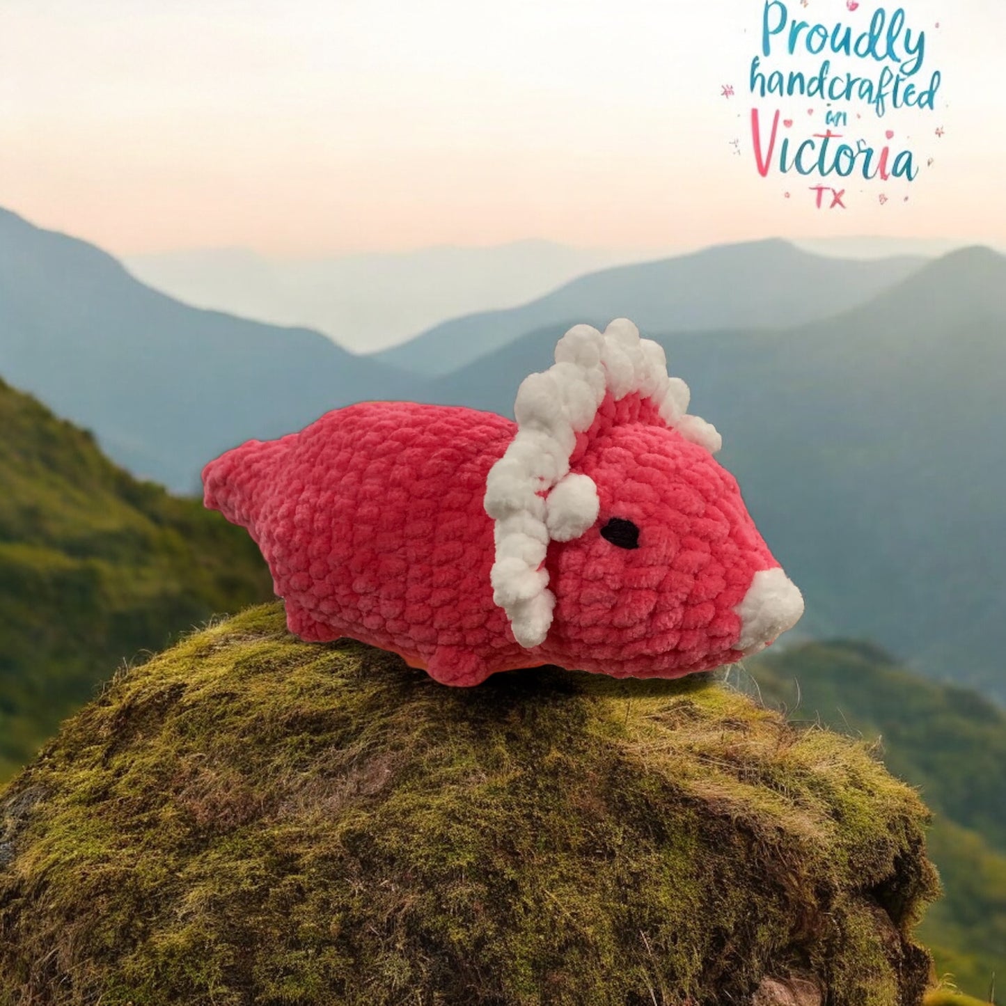 Crochet Triceratops Plushie